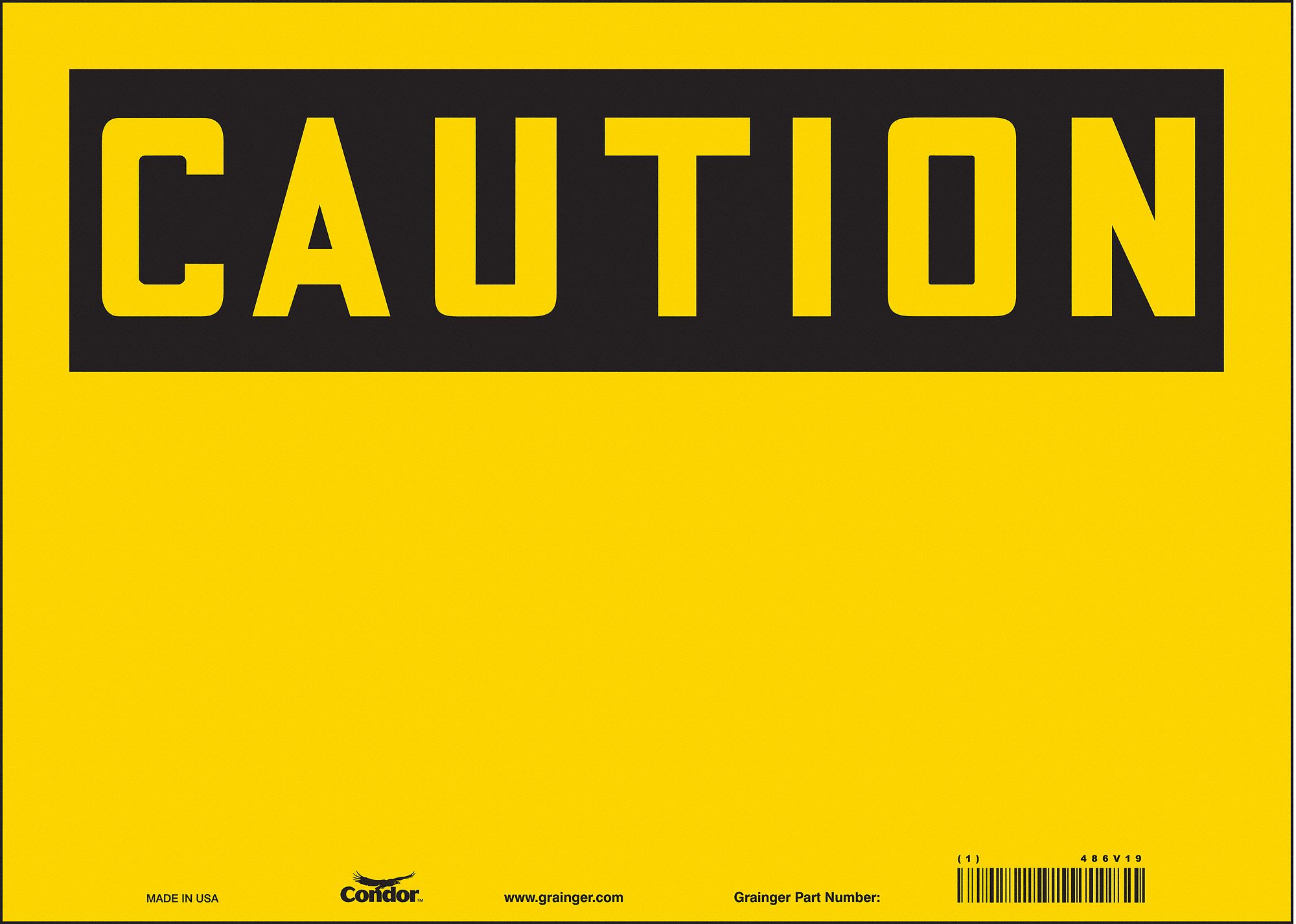 Safety Sign: Vinyl, Adhesive Sign Mounting, 10 in x 14 in Nominal Sign Size, Not Retroreflective