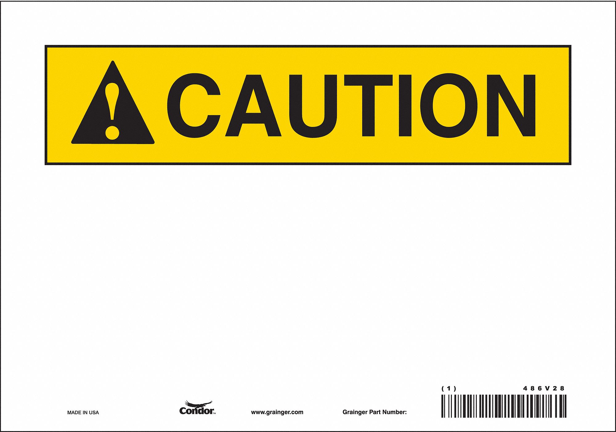 Safety Sign: Vinyl, Adhesive Sign Mounting, 7 in x 10 in Nominal Sign Size, Not Retroreflective