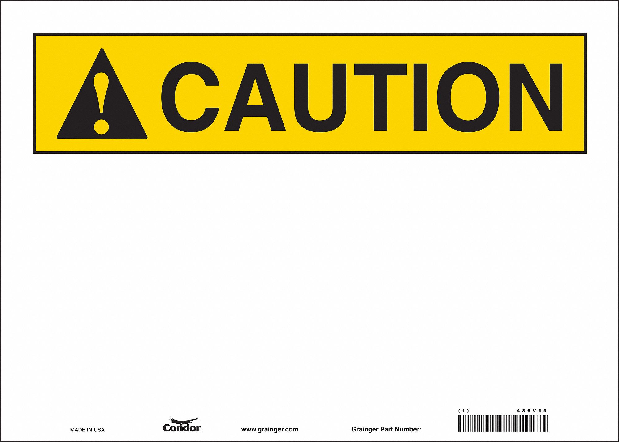 Safety Sign: Vinyl, Adhesive Sign Mounting, 10 in x 14 in Nominal Sign Size, Not Retroreflective