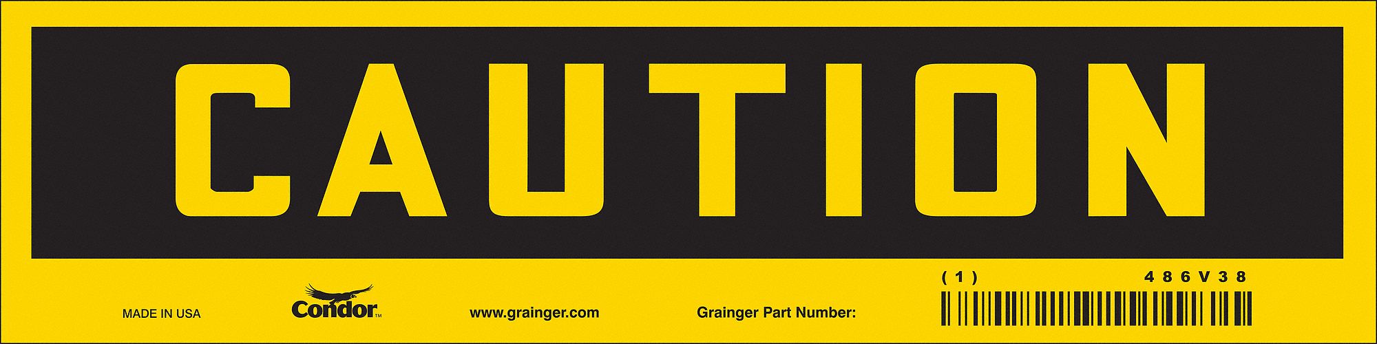 Safety Sign, 2.25in x 9in, Vinyl