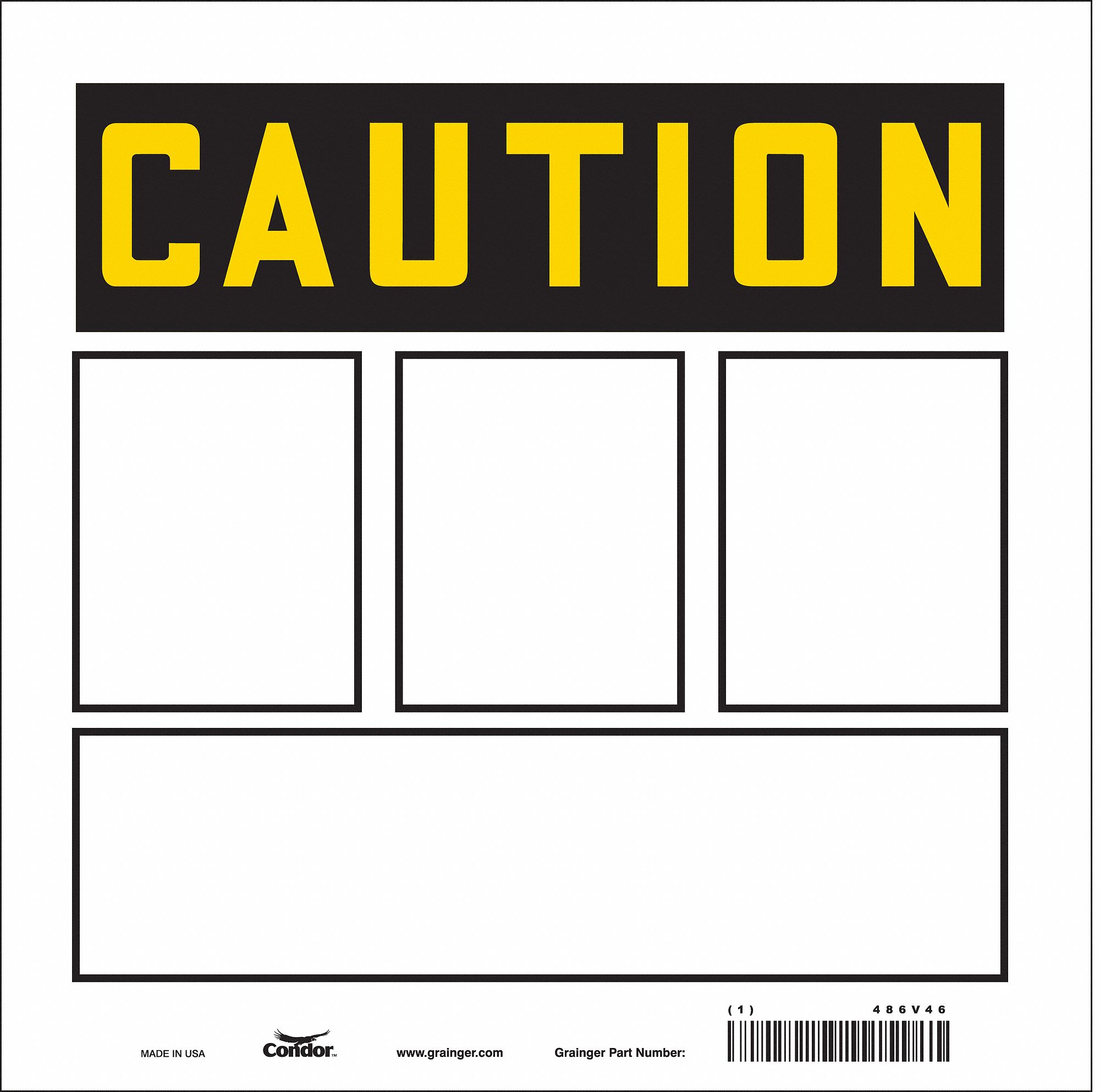 Safety Sign, 10 in x 10 in, Vinyl