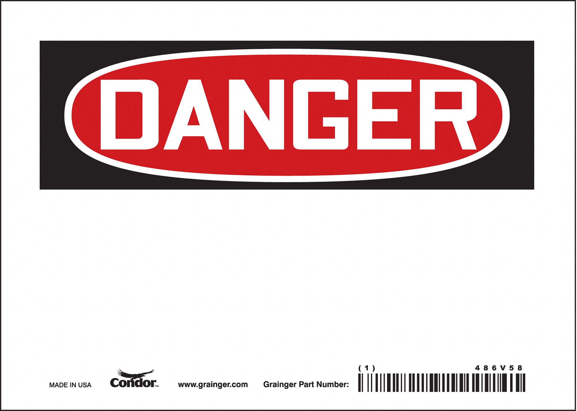 Safety Sign: Vinyl, Adhesive Sign Mounting, 5 in x 7 in Nominal Sign Size, Not Retroreflective