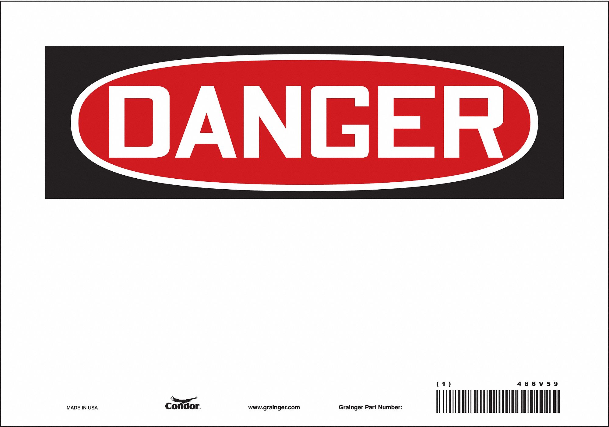 SAFETY SIGN, VINYL, ADHESIVE MOUNT, 7 IN X 10 IN NOMINAL SIGN SIZE, NOT RETROREFLECTIVE, WHITE