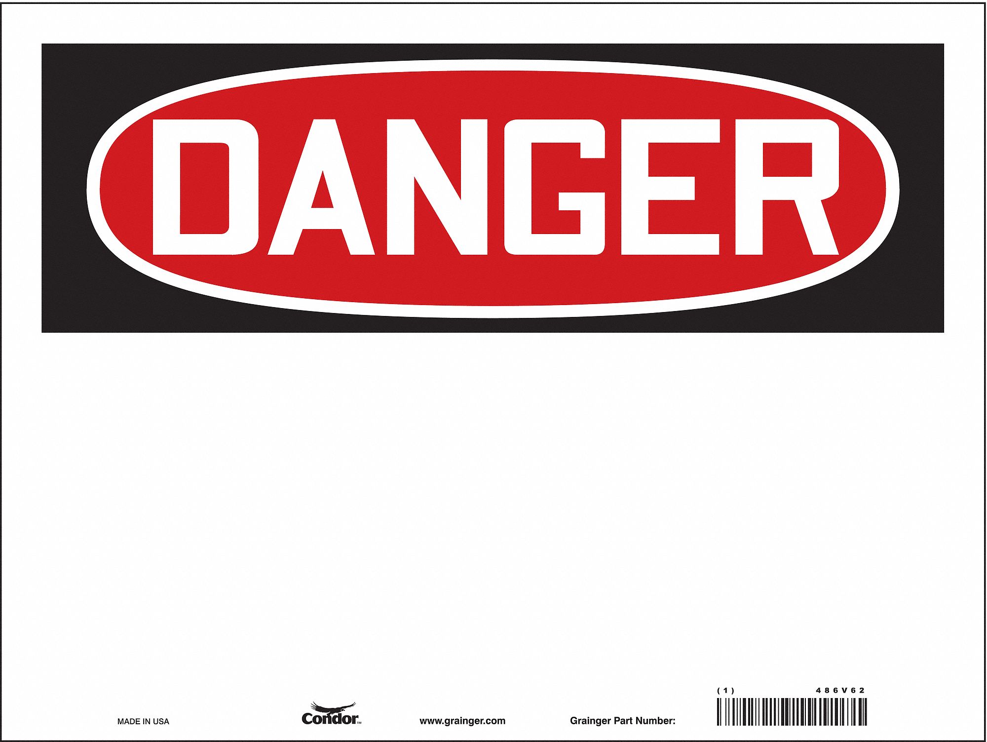 Safety Sign: Vinyl, Adhesive Sign Mounting, 18 in x 24 in Nominal Sign Size, Not Retroreflective