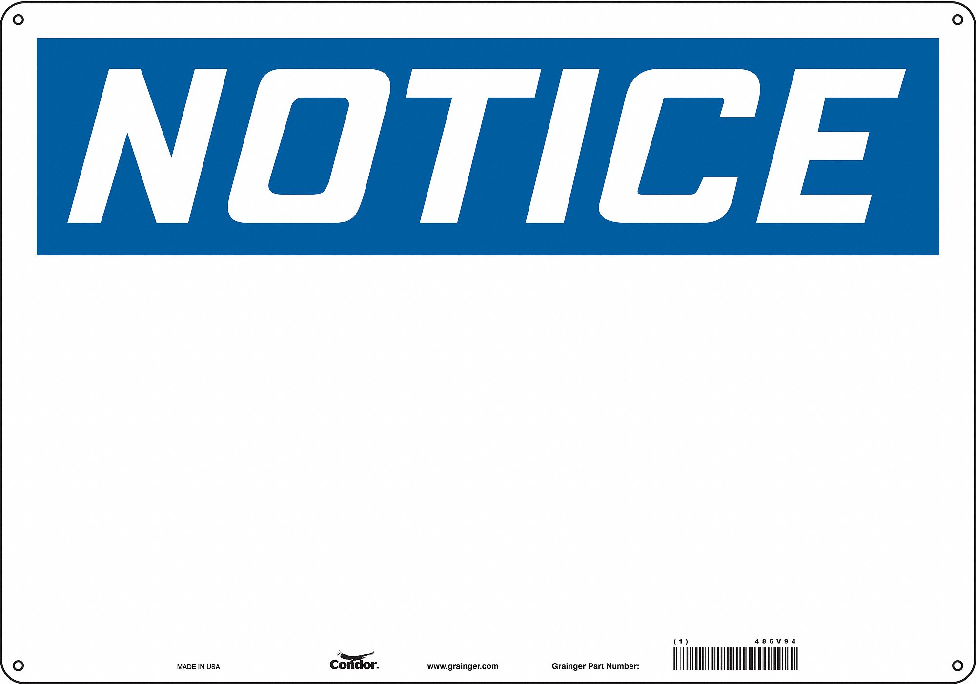 PANNEAU SECURITE,14PO X 20PO,POLYETHYLEN