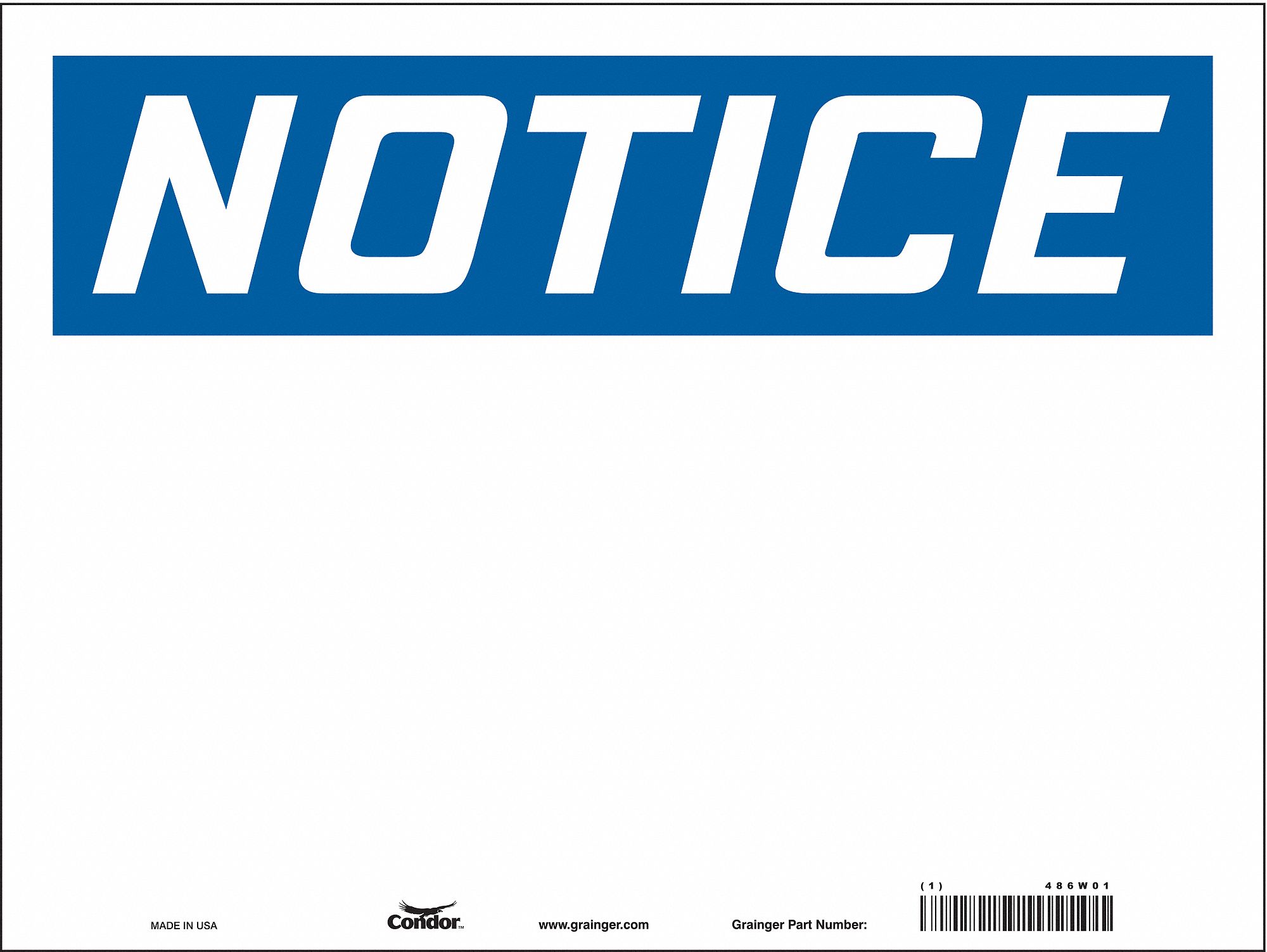 Safety Sign: Vinyl, Adhesive Sign Mounting, 18 in x 24 in Nominal Sign Size, Not Retroreflective