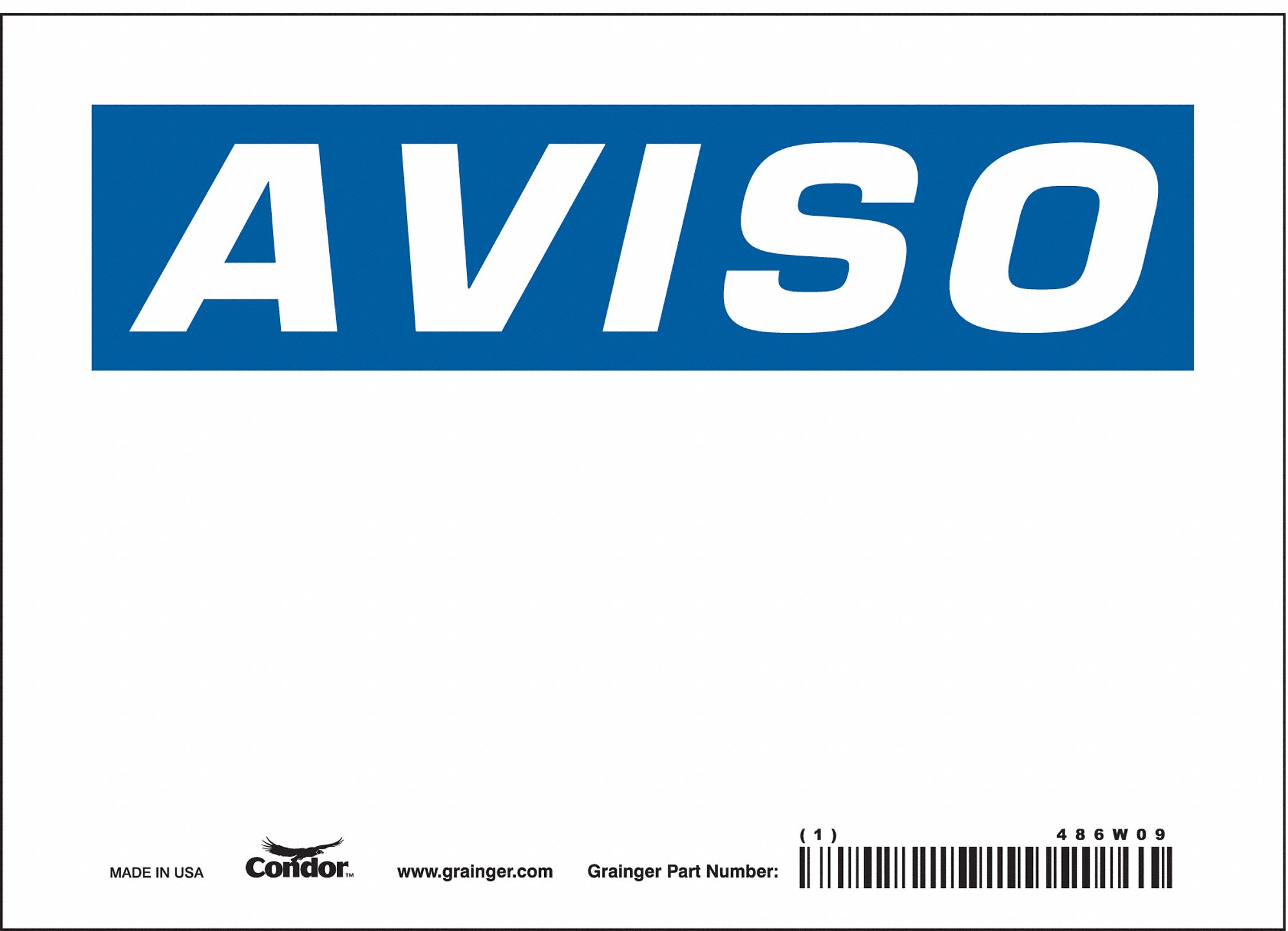 Safety Sign, 5 in x 7 in, Vinyl
