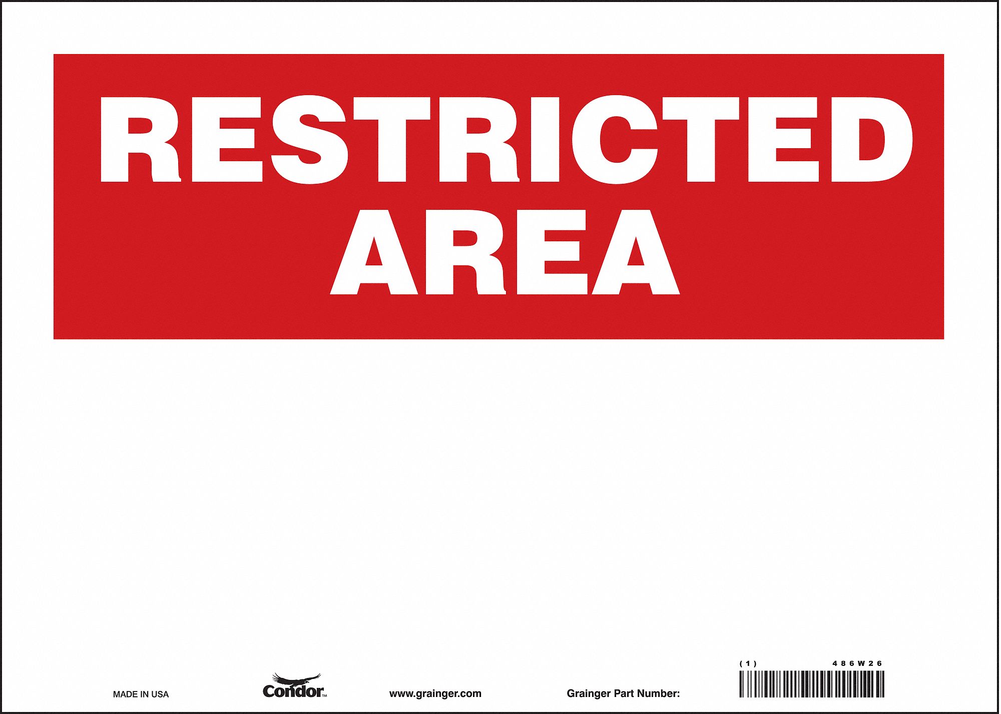 Safety Sign: Vinyl, Adhesive Sign Mounting, 10 in x 14 in Nominal Sign Size, Not Retroreflective