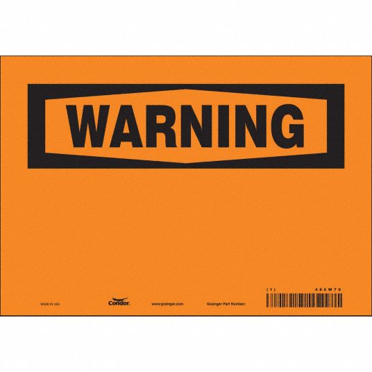 Vinyl, Adhesive Sign Mounting, Safety Sign - 486W70|486W70 - Grainger