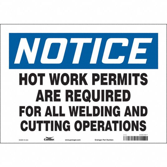 CONDOR Safety Sign, Sign Format Traditional OSHA - 486X07|486X07 - Grainger