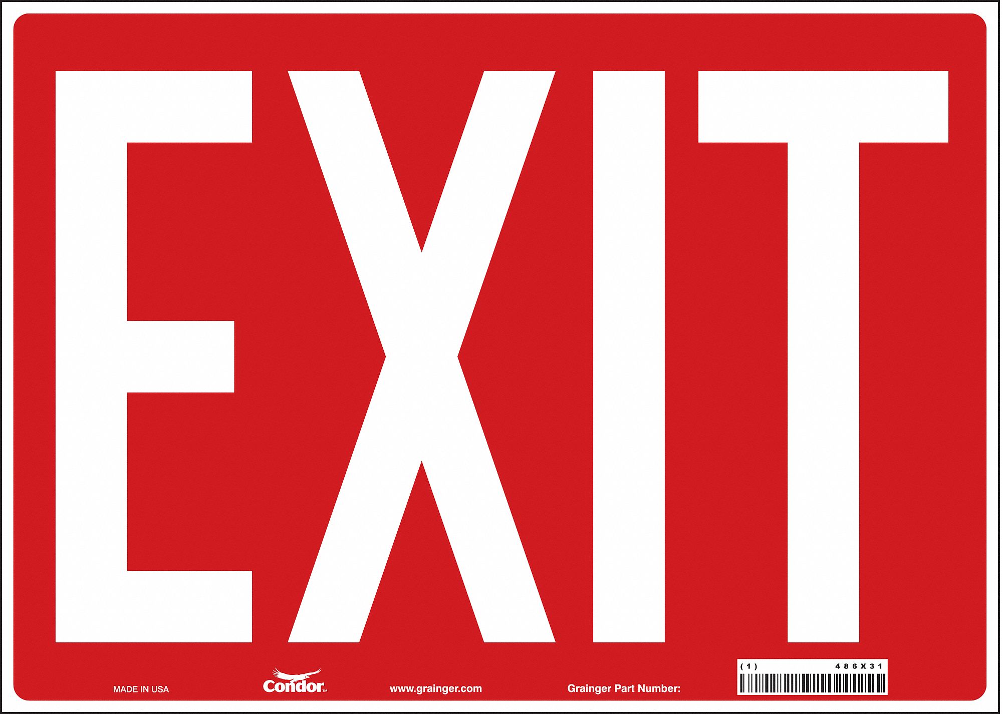 Safety Sign: Vinyl, Adhesive Sign Mounting, 10 in x 14 in Nominal Sign Size, 0.004 in Thick, 6 PK