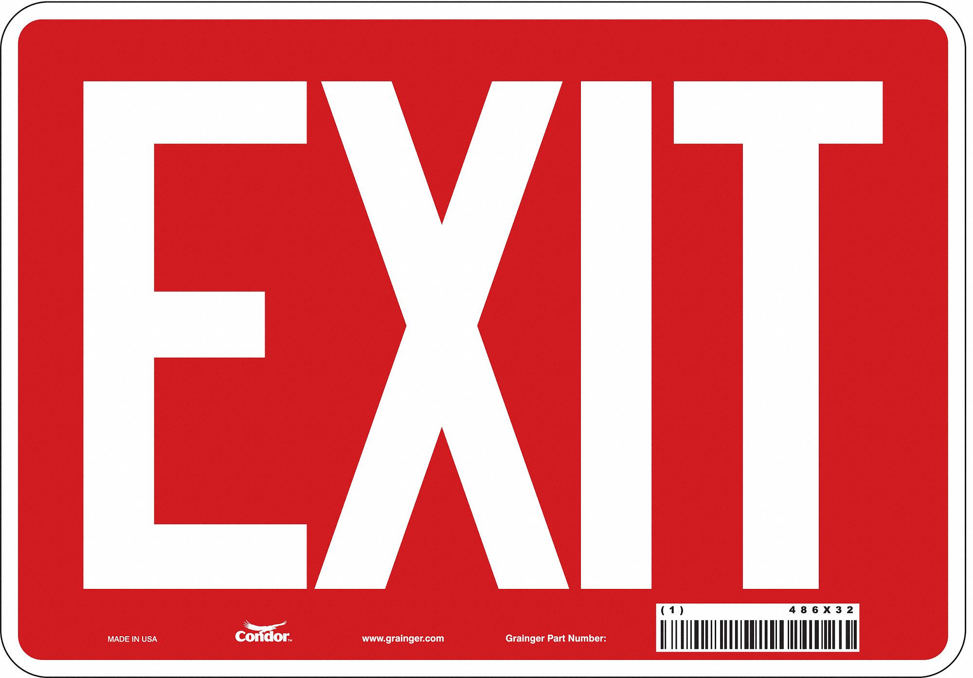 Safety Sign: Aluminum, Mounting Holes Sign Mounting, 7 in x 10 in Nominal Sign Size, 0.032 in Thick