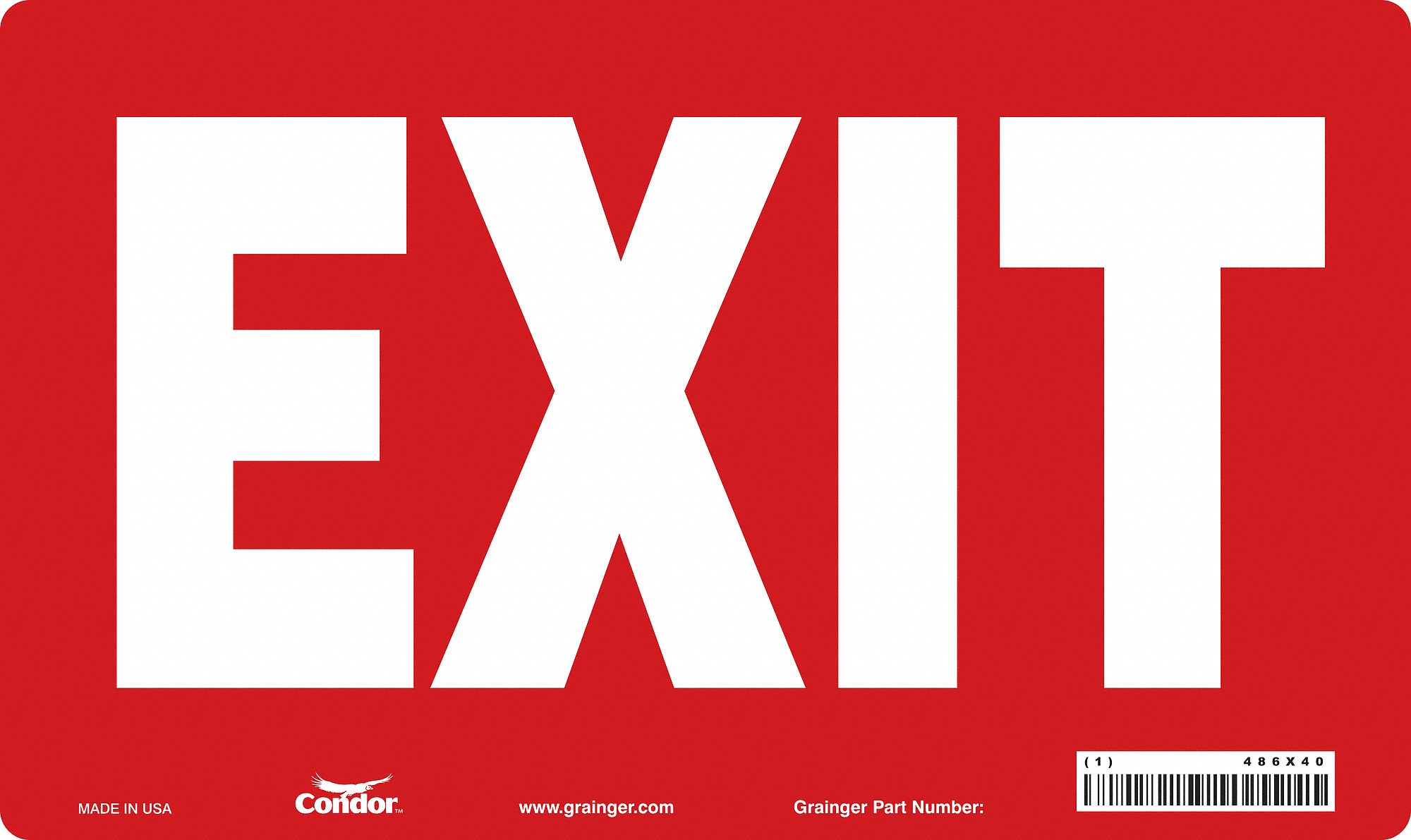 Safety Sign, 7.375in x 12in, Aluminum