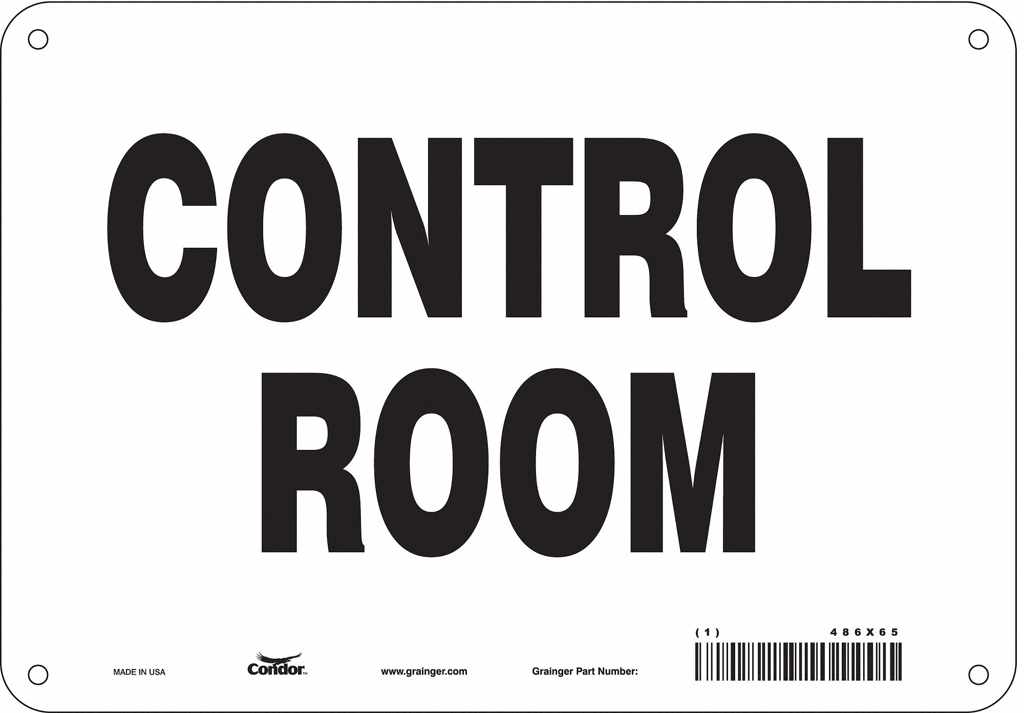 Safety Sign: Polyethylene, Mounting Holes Sign Mounting, 7 in x 10 in Nominal Sign Size, No Header