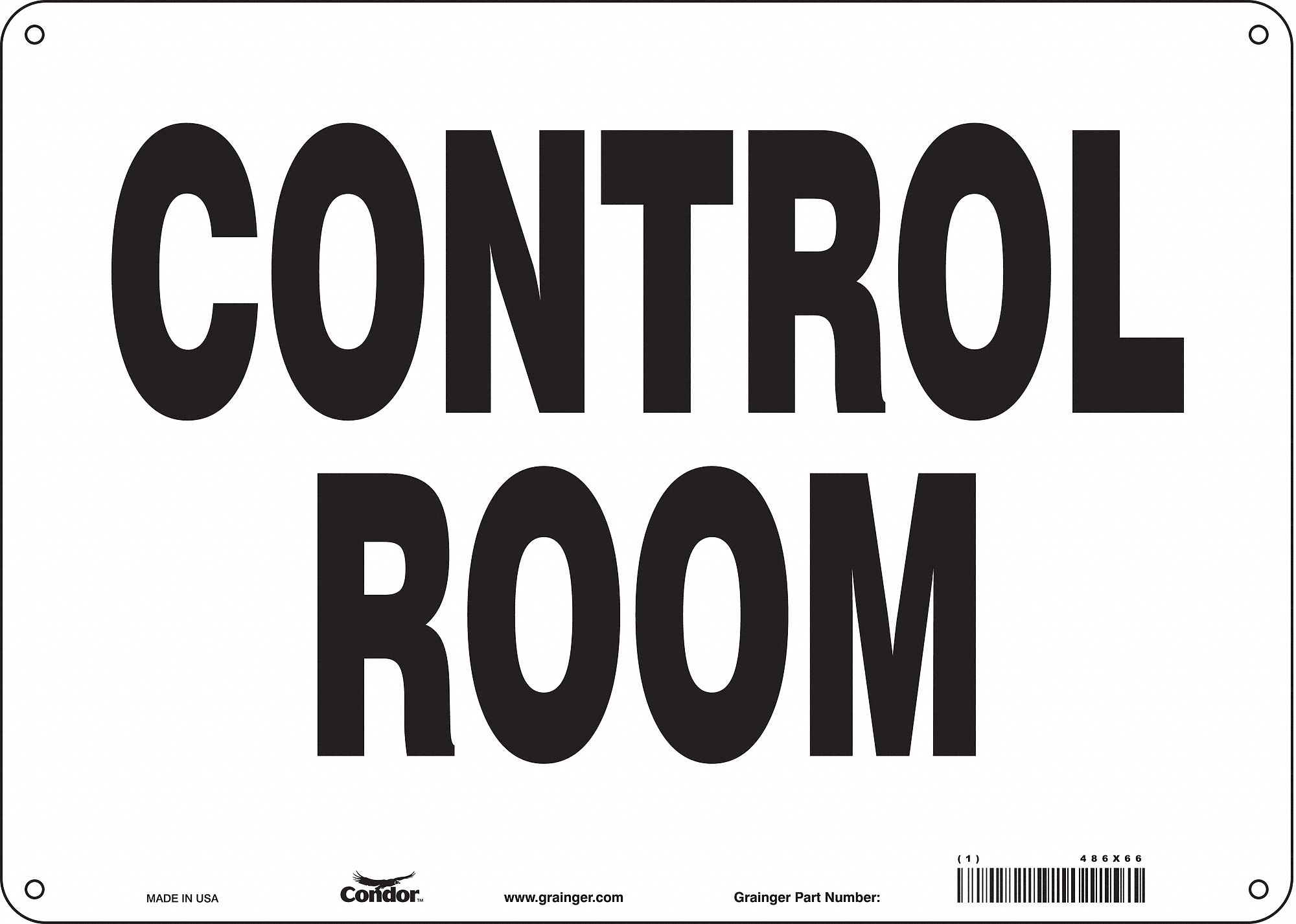 Safety Sign: Polyethylene, Mounting Holes Sign Mounting, 10 in x 14 in Nominal Sign Size, No Header