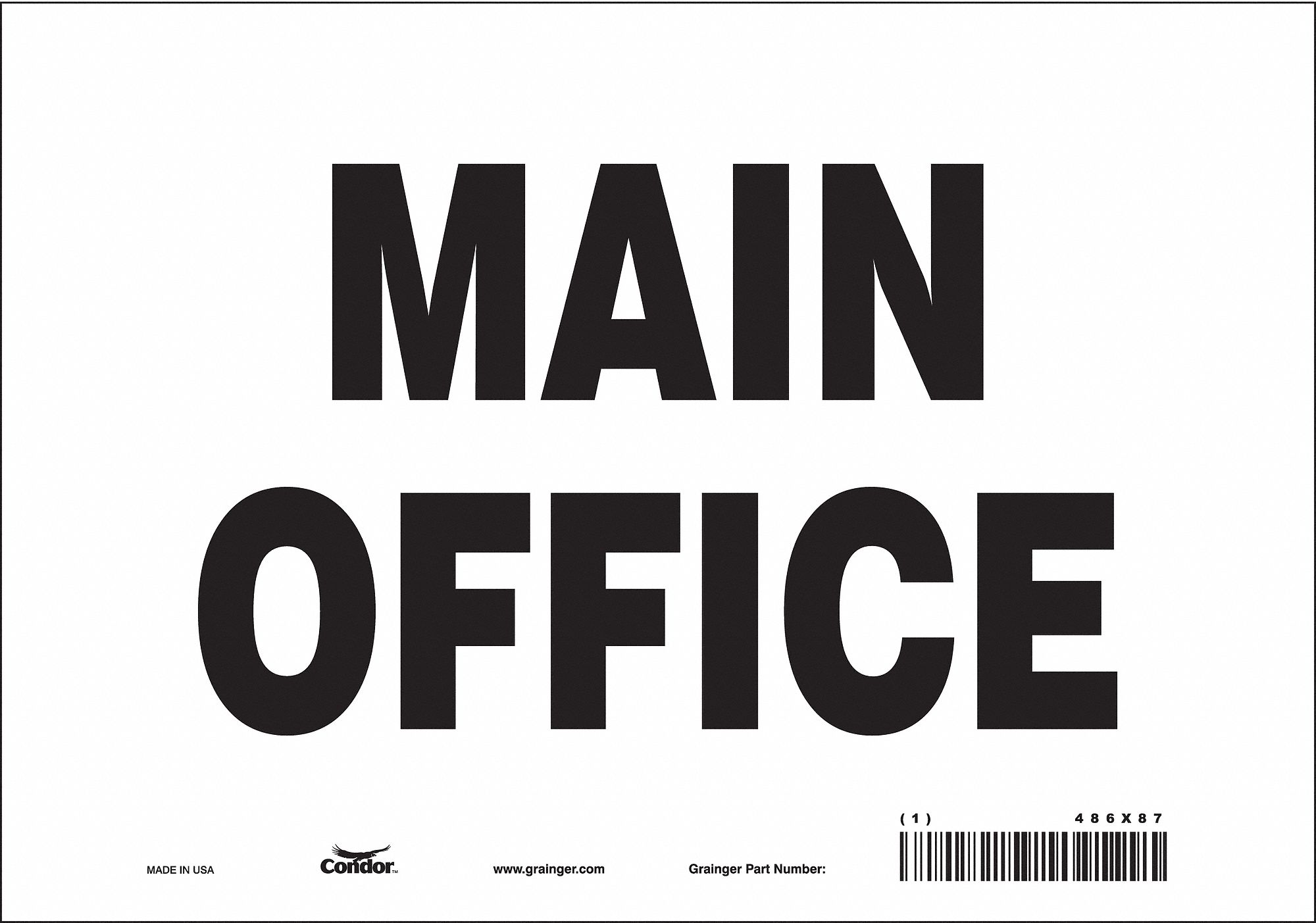 Safety Sign: Vinyl, Adhesive Sign Mounting, 7 in x 10 in Nominal Sign Size, Not Retroreflective