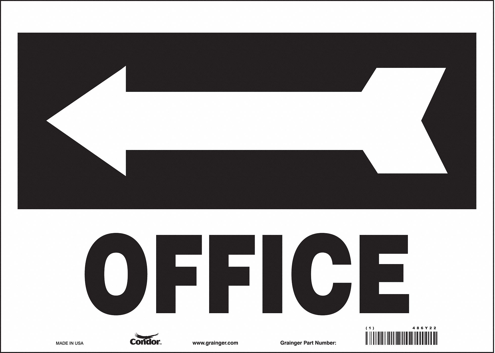 Safety Sign: Vinyl, Adhesive Sign Mounting, 7 in x 10 in Nominal Sign Size, Not Retroreflective