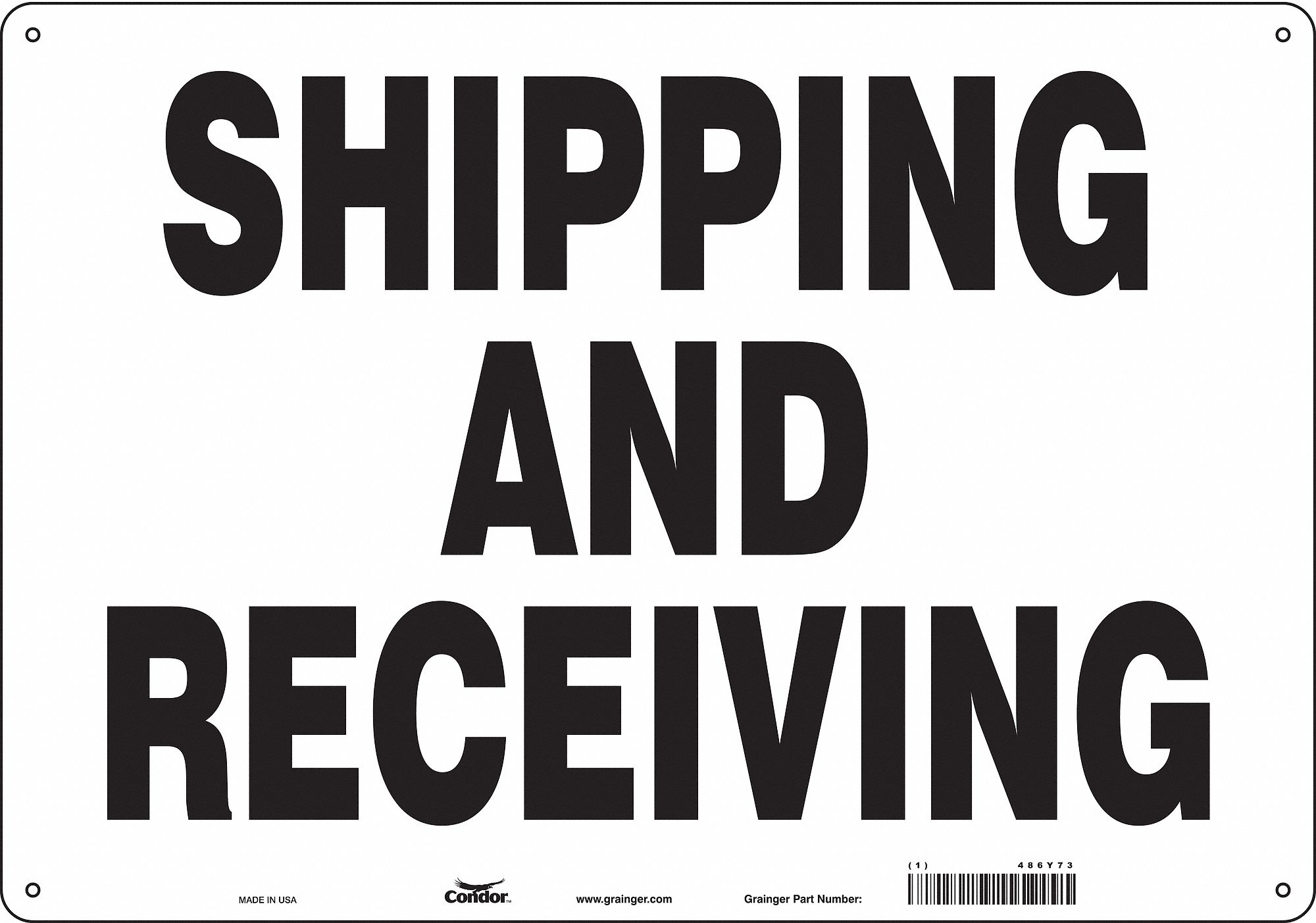 Safety Sign, 14 in x 20 in, Fiberglass