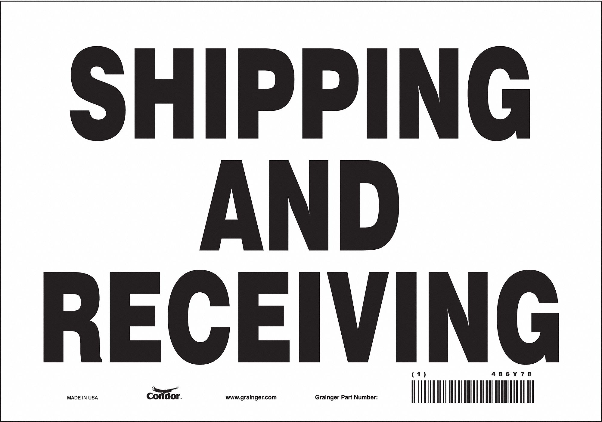 Safety Sign: Vinyl, Adhesive Sign Mounting, 7 in x 10 in Nominal Sign Size, Not Retroreflective