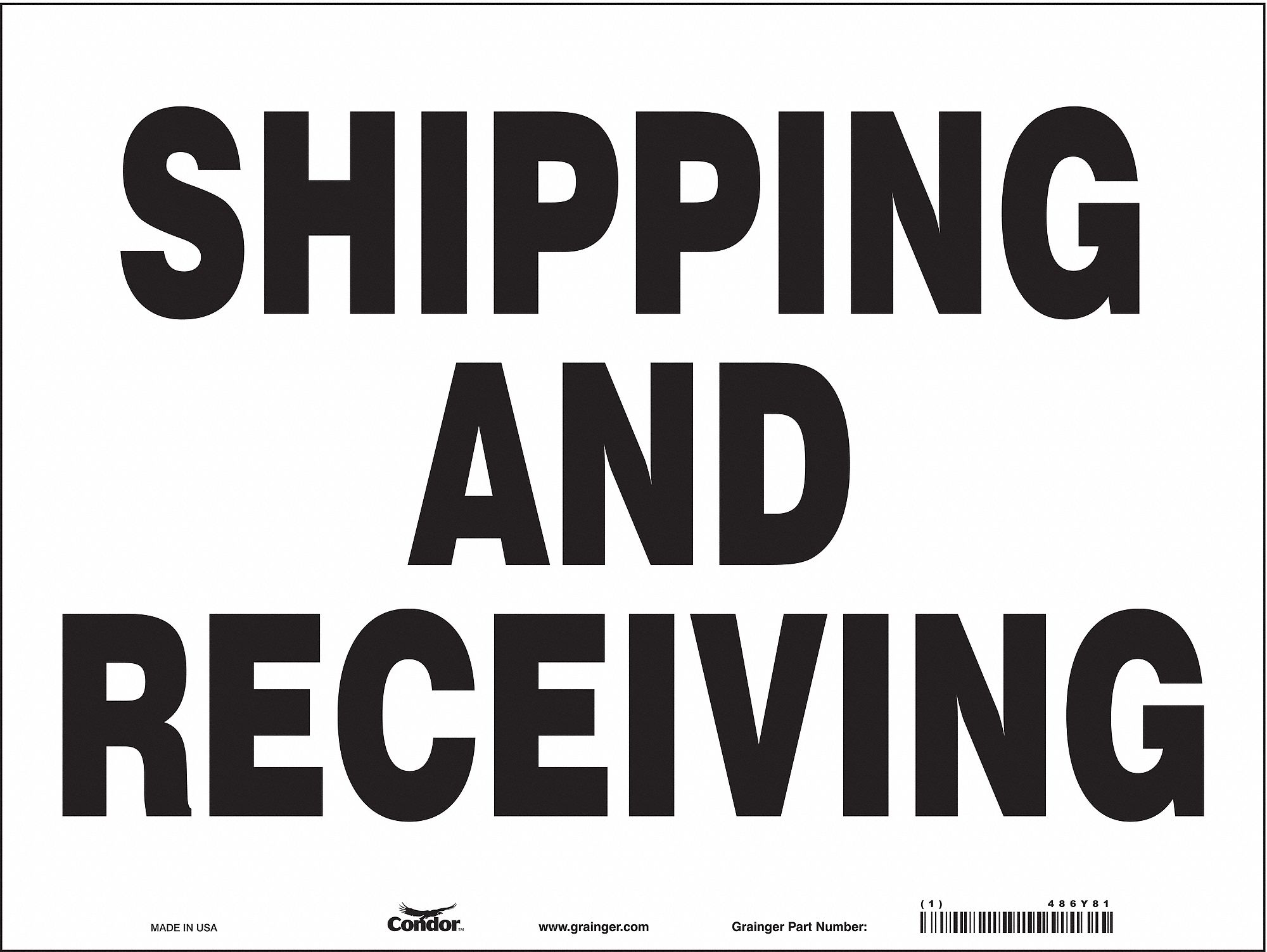 Safety Sign: Vinyl, Adhesive Sign Mounting, 18 in x 24 in Nominal Sign Size, Not Retroreflective