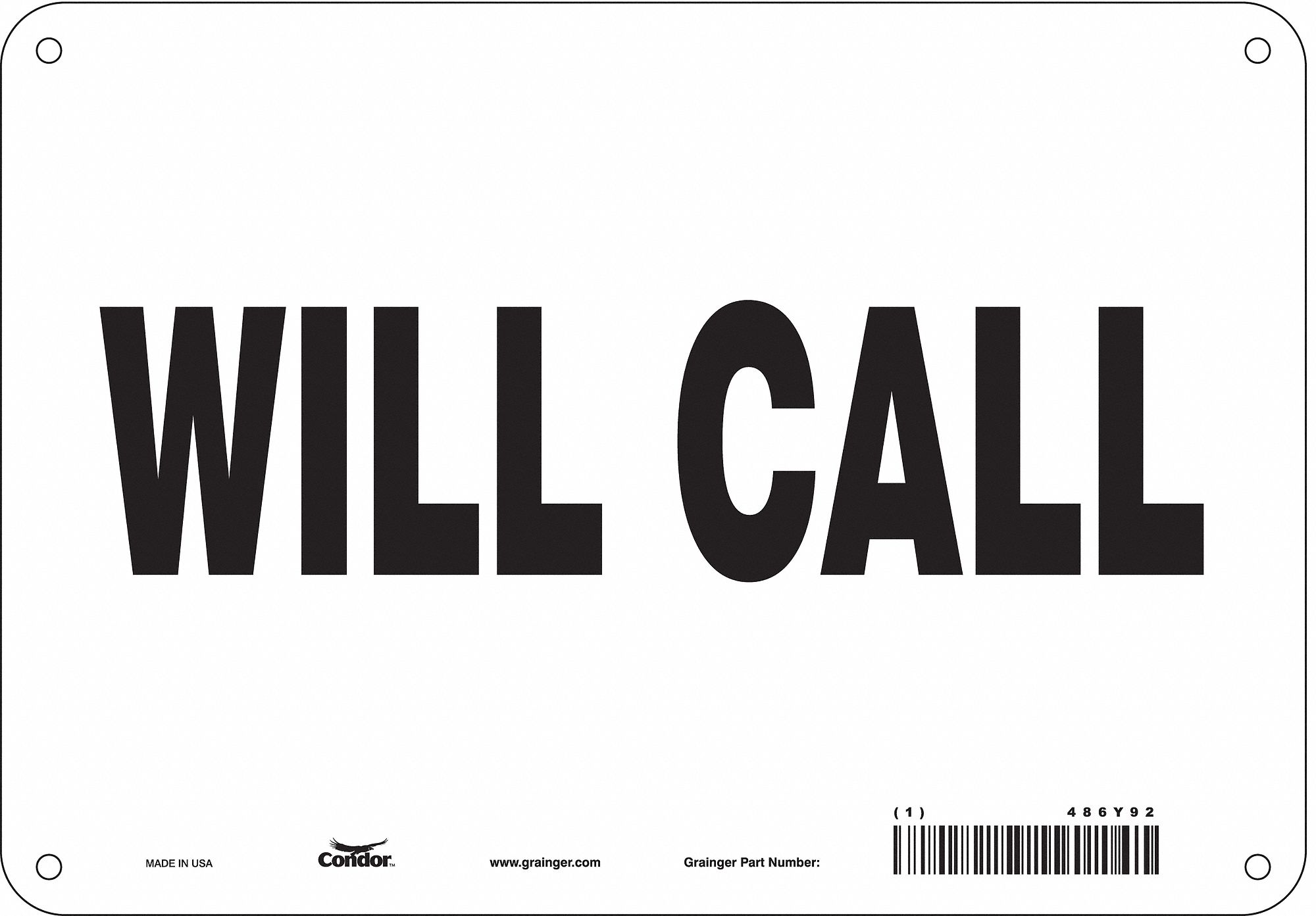 PANNEAU SECURITE,7PO X 10PO,ALUMINIUM