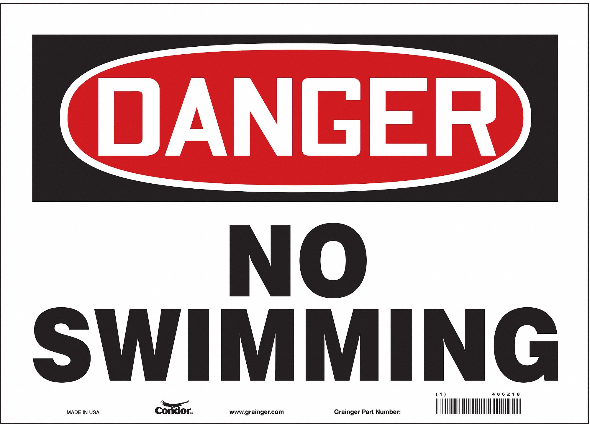 Safety Sign: Vinyl, Adhesive Sign Mounting, 10 in x 14 in Nominal Sign Size, Not Retroreflective