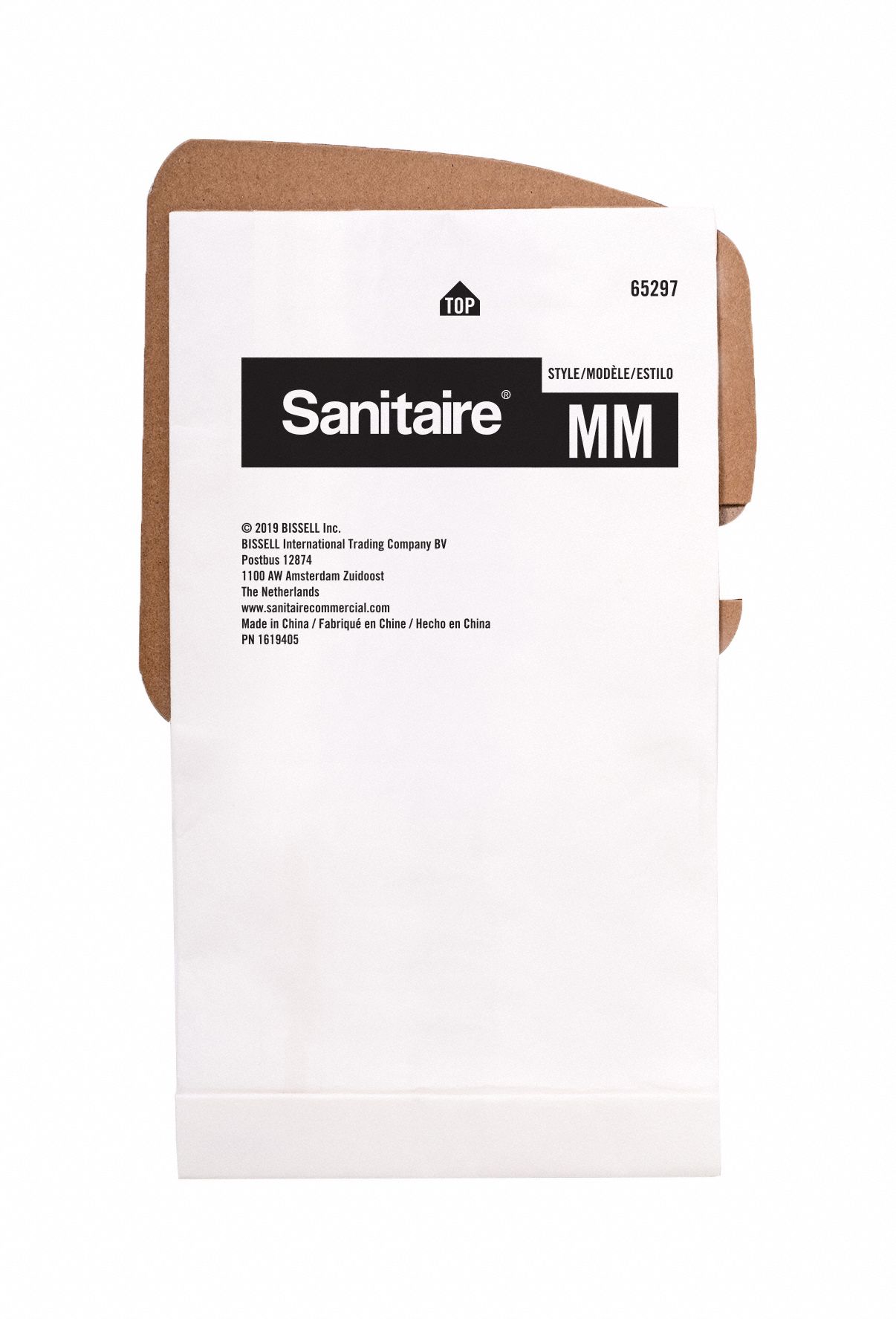 Vacuum Bag: Sanitaire, SC3683B/SC3687A, Dry, Paper, 2-Ply, Std, 6529710