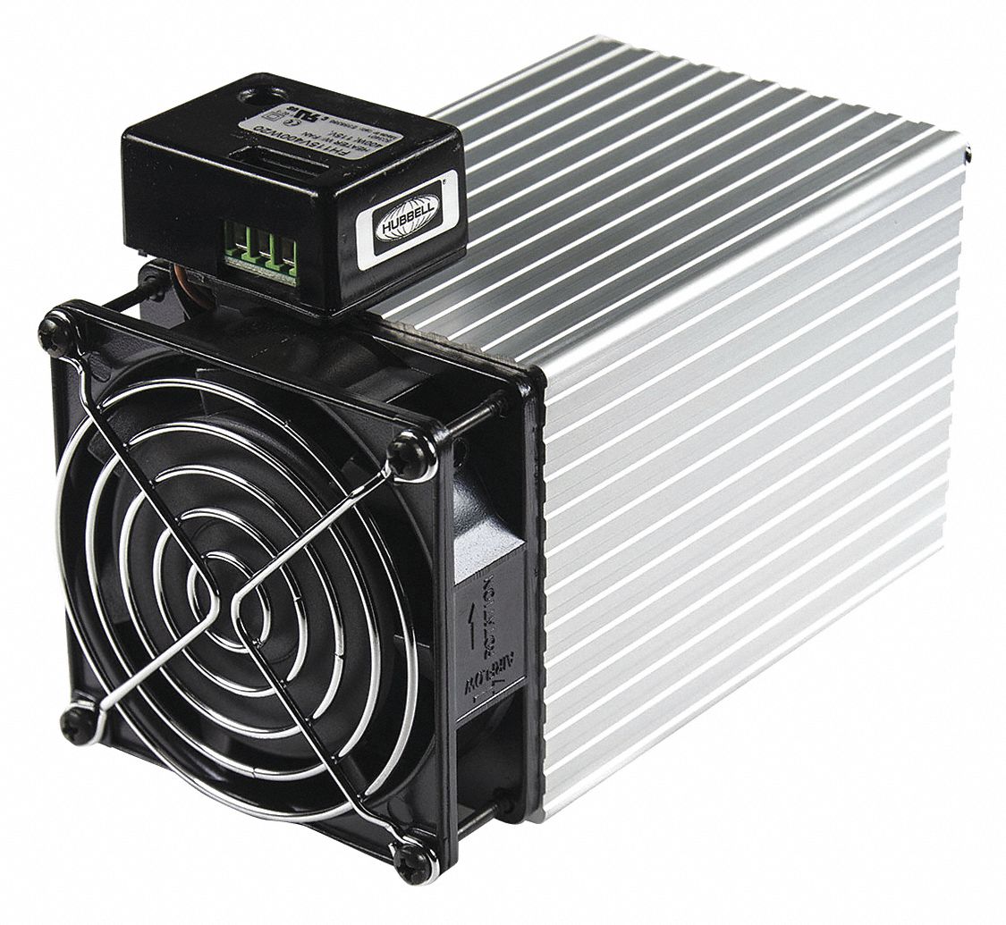 Enclosure Heater: Fan Forced, 400 W Watt, Single Phase, 115V AC, Thermostat Not Included