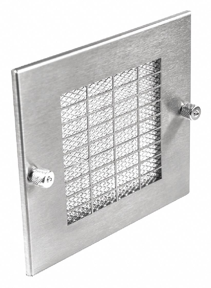 Axial Fan Guard: 5 5/8 in Radiator Connection, 5/16 in Dp, Stainless Steel, 3 1/2 in Ht, 30