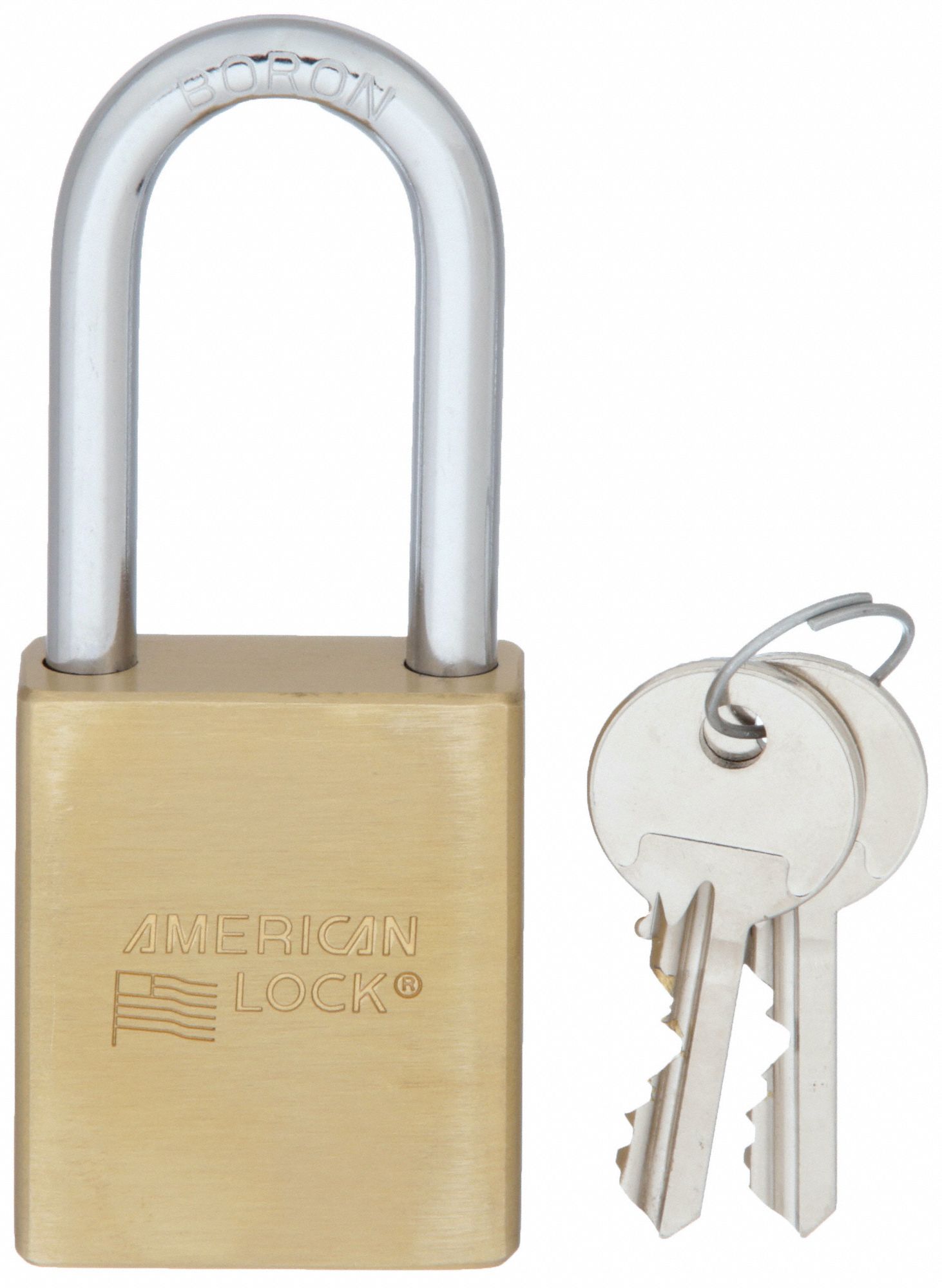 KEYED PADLOCK, 2 IN VERTICAL SHACKLE CLEARANCE, 15/16 IN HORIZONTAL SHACKLE CLEARANCE, 5/16 IN SHACKLE DIAMETER, GOLD