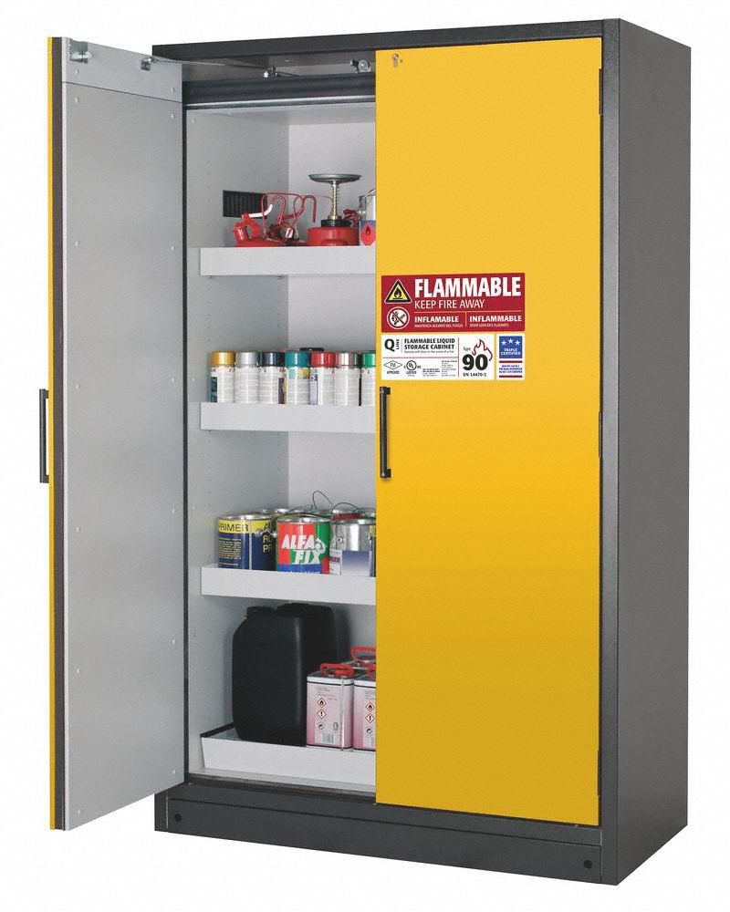 Fire Rated Flammable Cabinet,75 gal.,77"