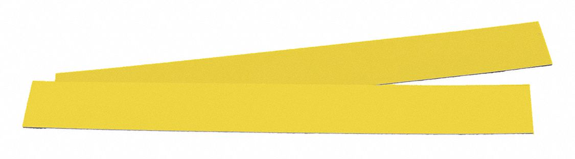 Magnetic Strip, Yellow, Vinyl, 1 in H, PK5