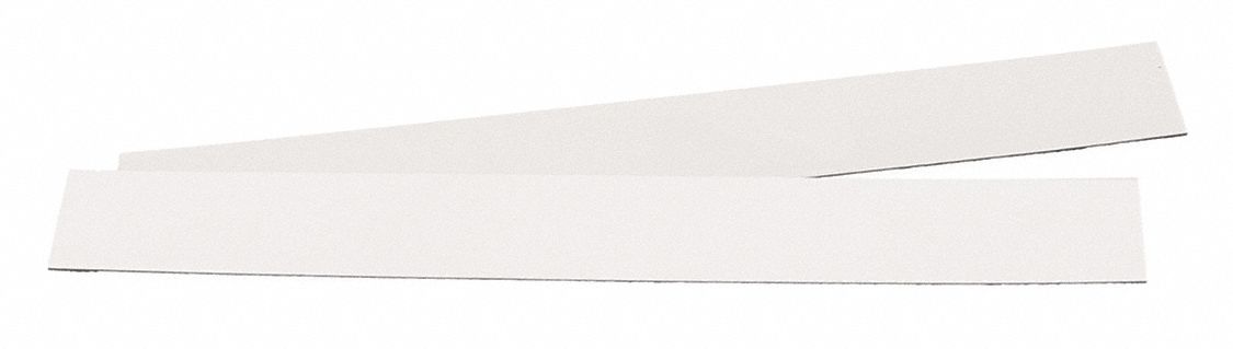 Magnetic Strip, White, Vinyl, 1 in H, PK5