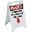 Danger: Persons Working Below Folding Signs