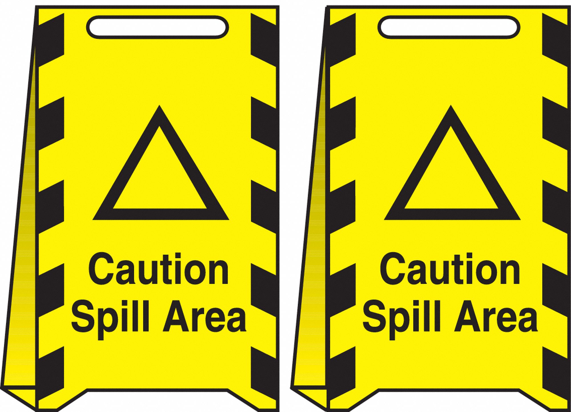 FLOOR SIGN, PLASTIC, 20 IN X 12 IN X¼ IN NOMINAL SIGN SIZE, NOT RETROREFLECTIVE, YELLOW, SPILL AREA