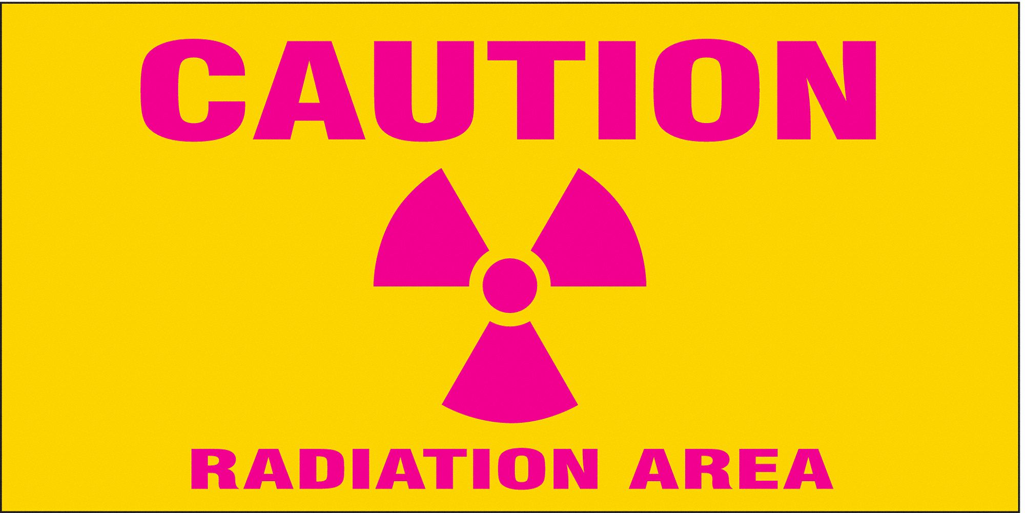 RADIATION SLIDE SIGN INSERT,8" W,4" H