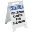 Notice: Restroom Closed For Cleaning Folding Signs