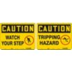 Caution Watch Your Step Sign Slider Message Inserts