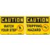 Caution Watch Your Step Sign Slider Message Inserts