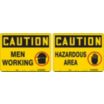 Caution Men Working Sign Slider Message Inserts