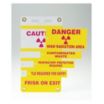 Danger High Radiation Sign Slider Message Inserts