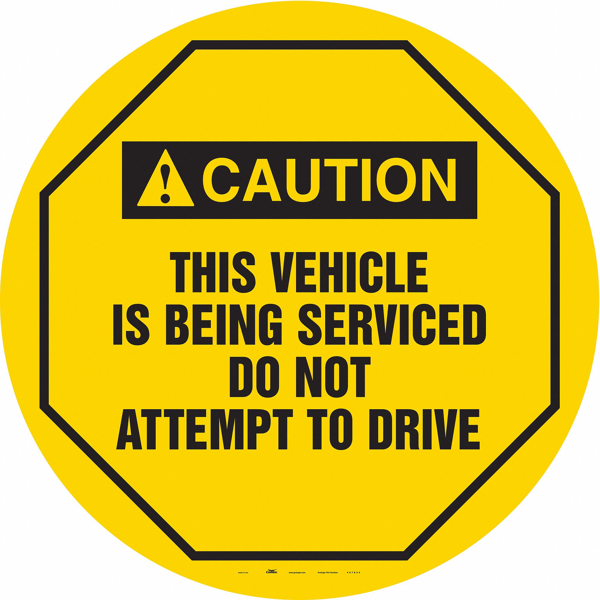 Traffic Sign, 24"W, 24" H, 0.026" Thickness