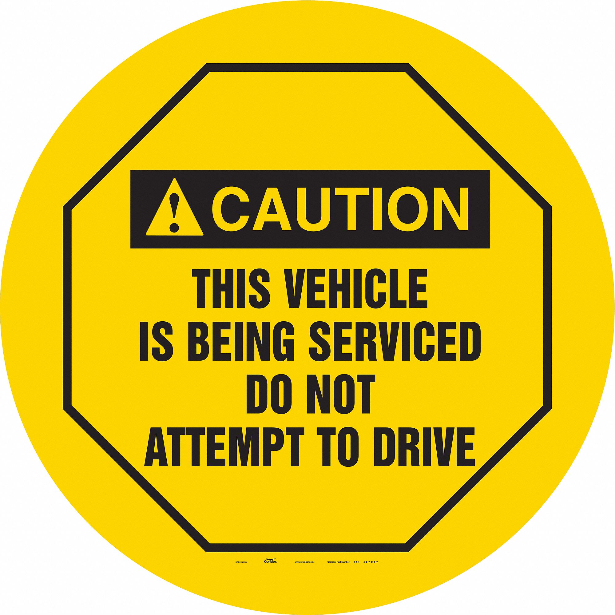 Traffic Sign, 20"W, 20" H, 0.026" Thickness