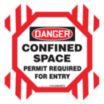 Crossbuck Danger: Confined Space Permit Required For Entry Signs