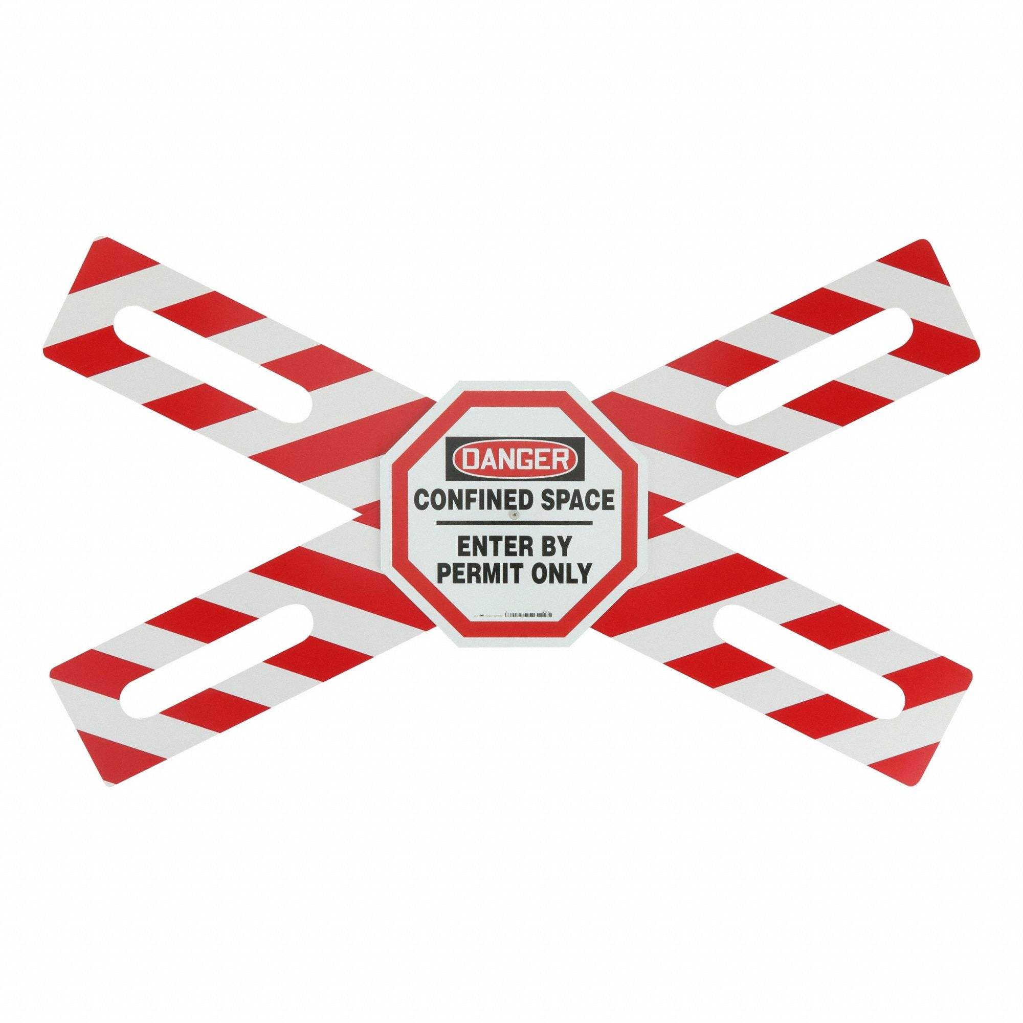 CONFINED SPACE ENTRY BARRIER, POLYCARBONATE/POLYETHLYNE, MOUNTING HOLES, 0.25 IN THICK, 42 X 42IN