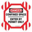 Crossbuck Danger: Confined Space Enter By Permit Only Signs