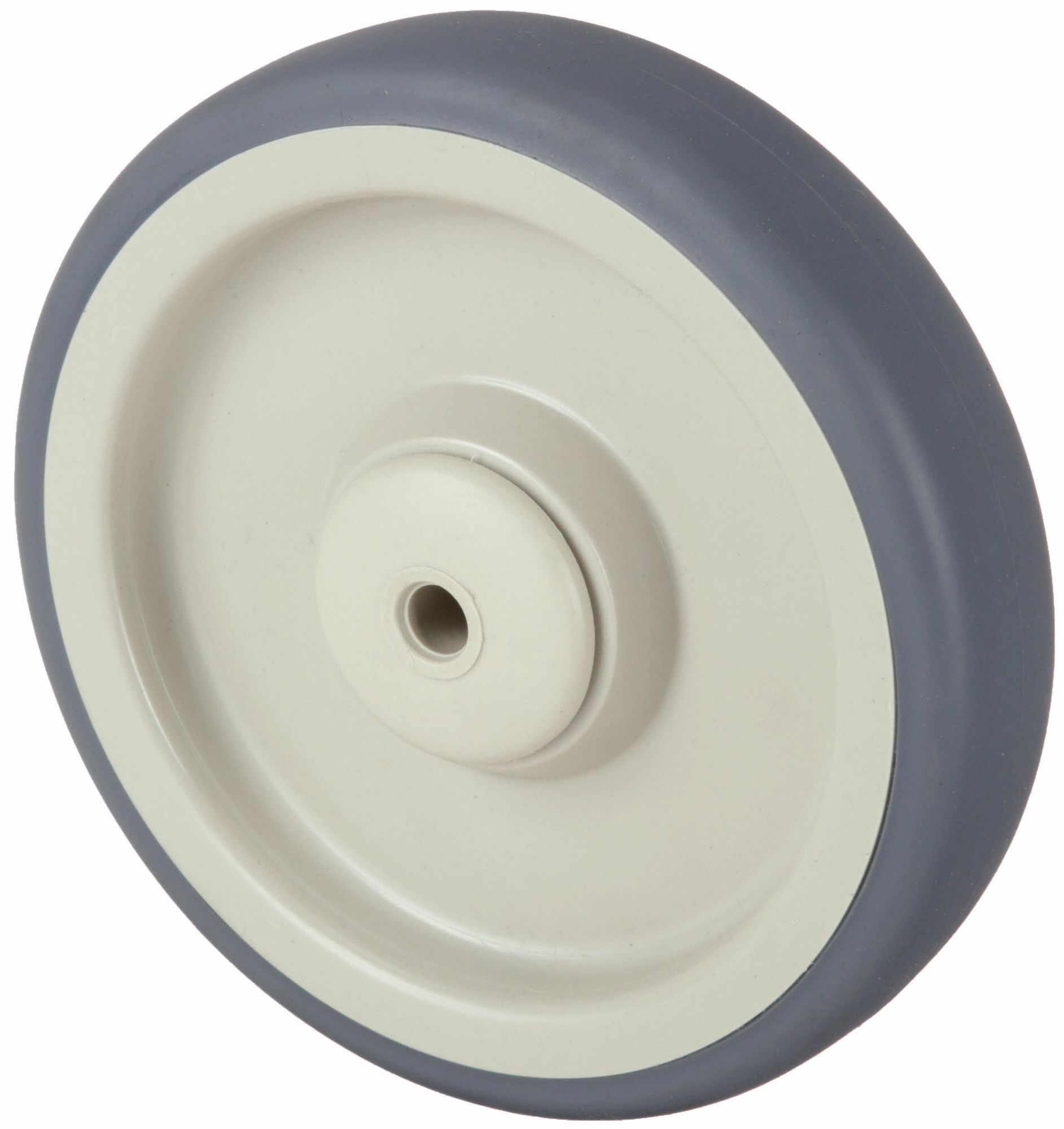 NONMARKING RUBBER TREAD ON PLASTIC CORE WHEEL, 6 IN WHEEL DIAMETER, 1¼ IN WHEEL W