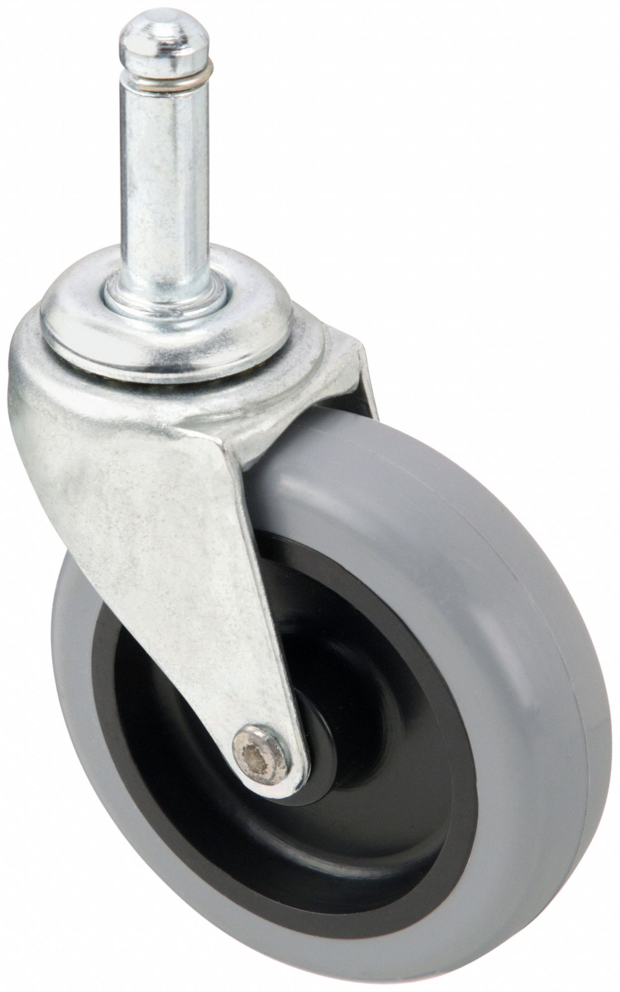 GENERAL PURPOSE FRICTION-RING STEM CASTER, 3 IN WHEEL DIAMETER, 120 LB, SWIVEL CASTER