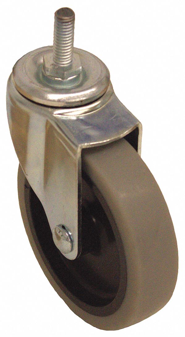 GENERAL PURPOSE THREADED STEM CASTER, 3 IN WHEEL DIAMETER, 120 LB, 3½ IN MOUNTING H