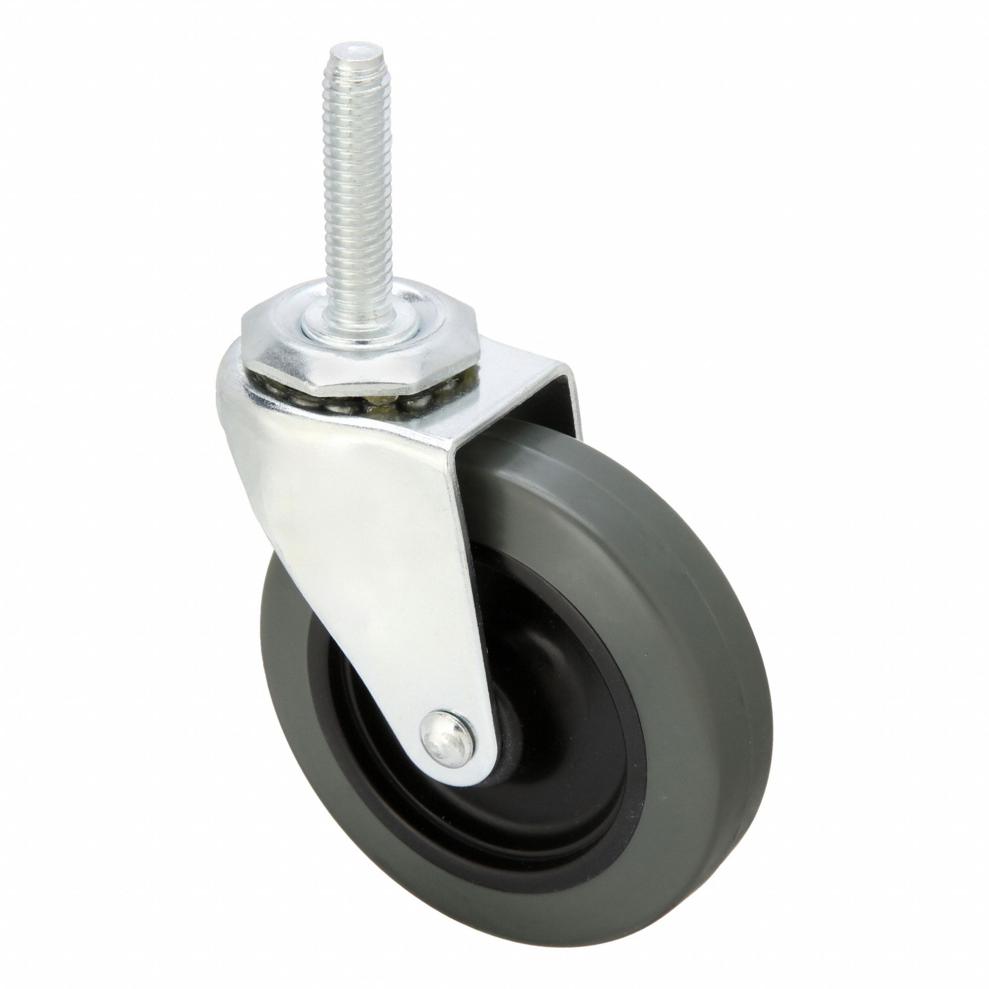 GENERAL PURPOSE THREADED STEM CASTER, 3 IN WHEEL DIAMETER, 120 LB, 3½ IN MOUNTING H